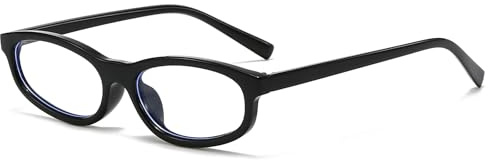 Long Keeper Oval Blue Light Blocking Glasses Women 90s Retro Narrow Bluelight Glasses Small Cateye Anti Blue Light Computer Gaming Eyeglasses Anti Glare