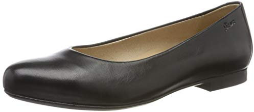 Sioux Women's Hermina Closed Toe Ballet Flats, Black (Schwarz 62130), 8 UK