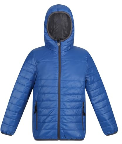 Regatta Unisex Professional Kids' Stormforce Thermal Insulated Hooded Jacket, Blue, 34