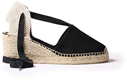 Toni Pons Damen-Espadrille aus Baumwoll-Canvas - Valencia - Schwarz, 40 EU