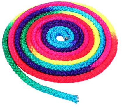 DEWIN Gymnastikseil, Gymnastic Rope Springseil Regenbogen Farbrhythmische Gymnastik Seil Körper Wettbewerbskunst Trainings Seil