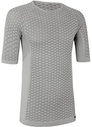 GripGrab Unisex's Expert Seamless Short Sleeve Cycling Base Layer Made in Italy-Lightweight High-Performance Bicycle Under-Shirt, Grey, M/L
