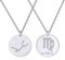 ChicSilver Sternzeichen Kette Jungfrau - Damen-Kette mit Anhänger Sternzeichen - 925 Sterling Silber, 45cm …
