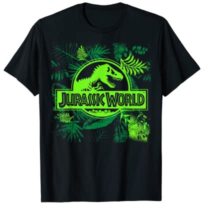 Jurassic World Green Jungle Classic Logo T-Shirt