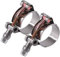 Glarks - Morsetti per tubo flessibile in acciaio INOX, 32-37 mm, con attacco turbo