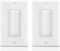 Tedgetal Single Brush Wall Plate 2-Pack,Single Gang faceplate Cable Pass Through Insert Wall Socket for HDTV, HDMI, Network, Coaxial Cables, Speaker Wires White