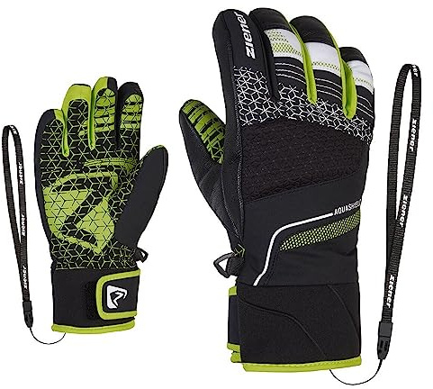 Ziener Jungen Lonzalo Ski-Handschuhe/Wintersport | wasserdicht, atmungsaktiv, Primaloft