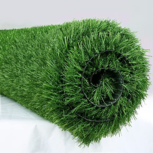 XLX TURF Premium Thick Artificial Grass Rug 4 FT X 8 FT, Dogs Fake Grass for Patio, Pets, Outdoor Indoor Decor, 1.38 Pile Height
