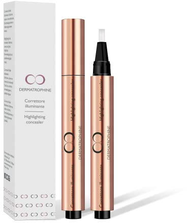 Dermatrophine Pro - Correttore Illuminante Scuro | Correttore Occhiaie E Correttore Occhi | Correttore Viso Per Un Effetto Idratante | Correttore Per Un Make Up Illuminante E Naturale | Cancella Età