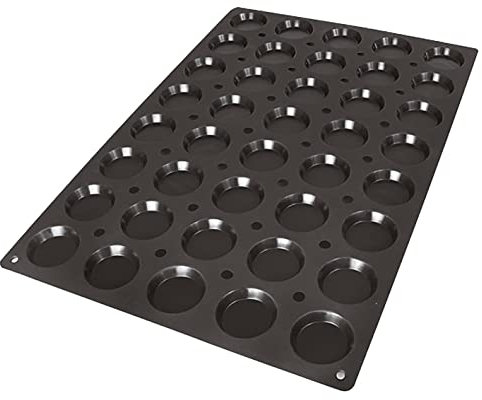 Bellevie Florentiner & Shortbreads Silikon-Backform (Durchmesser 7,5 cm x H 1,27 cm, 40 Stück), 2,2 l