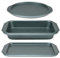 Progress Combo-7883 Shimmer Collection - Set di teglie da forno antiaderenti, con teglia da forno da 39 cm, teglia da 39 cm, teglia per pizza da 37 cm, in acciaio al carbonio, perfetta per arrosti
