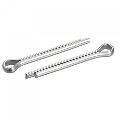 sourcing map 4Stk. Geteilter Splint 6mm x 50mm 316 Edelstahl Klipp Befestigung für Automobilindustrie Mechanik Silber