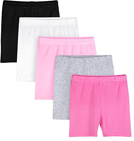 Auranso Leggings Cortos Niñas Pantalón Shorts Deportiva Mallas 2-10 Años,Pack De 5 Multicolor 2-3 años