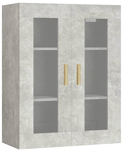 vidaXL Hanging Wall Cabinet Concrete Grey 69.5x34x90 cm
