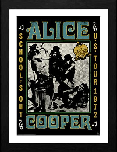 GB eye Alice Cooper School's Out Tour 30 x 40 cm großer gerahmter Sammlerdruck