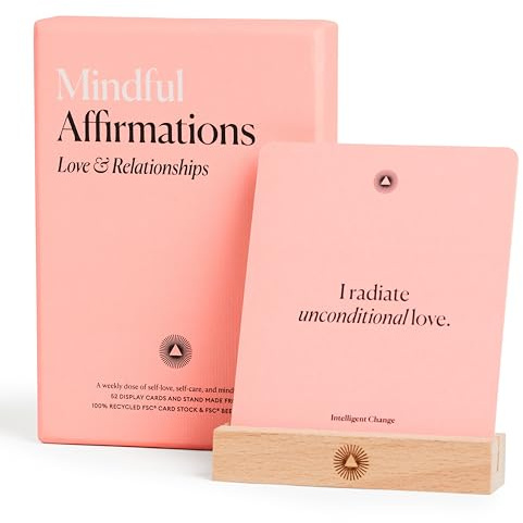Intelligent Change 52 Mindful Affirmation Cards for Love and Relationships Daily Words of Inspiration Positive Affirmation Cards Self Care for Women with Support Gifts