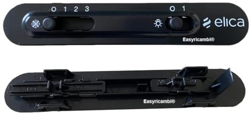 Easyricambi® Pannello comandi cappa Elica Turboair Jetair - Pulsantiera Cruscotto interruttori luce e motore compatibile con Elica e Turboair Tilly - SLV3