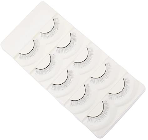 LALAFINA Bandes de Cils D'entraînement en Fibre de Verre 5 Paires de Cils Naturels pour La Pratique de La Greffe de Cils