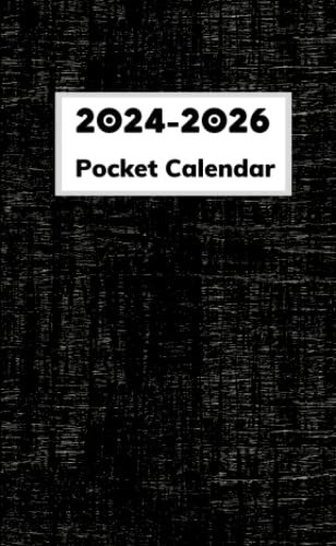 2024-2026 Pocket Calendar: 3 Years Monthly Planner from Jan 2024- Dec 2026 for Purse
