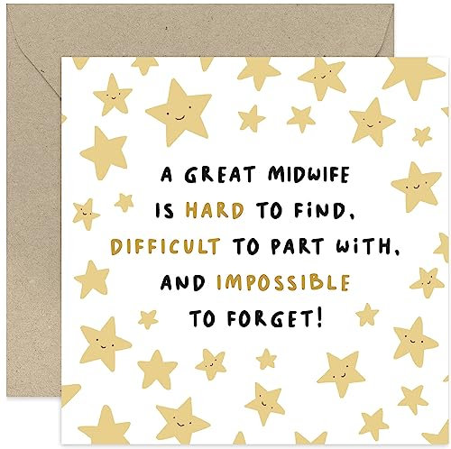Old English Co. Dankeskarte für Hebamme Krankenschwester – Wertschätzungskarte für Mutterschaftsstation Krankenhaus – Hebammeneinheit, Geburtszentrum Arbeit Dankeskarte für Baby Ankunft | Innenseite