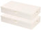 YheenLf 2 Stück Unterbettbox, Unterbettkommode mit Deckel, Faltbare Aufbewahrungsboxen, Schrank 0rganizer mit Griff Verwendet für Decken, Kissen, 80x40x15cm, Beige