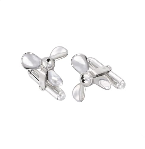 forme di Lucchetta - Herren Hemd Manschettenknöpfe mit Schwarzer Diamant aus SterlingSilber - Segelboot Helix Nautisch Stil, 925 Sterling Silber Manschetten für Männer, Schmuck für Ihn
