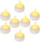 Yakpo Paquete de 12 velas LED flotantes sin llama, velas de té parpadeantes de color blanco cálido, funcionan con pilas, velas votivas impermeables al aire libre a granel, jarrón de centro de mesa de