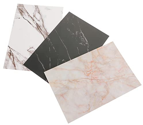 jojofuny 3pcs Marbling Card Photography Background Photo Table Backdrop Marble Photo Backdrop Photography Boards Wood Texture Cards Photo Backgrounds Pvc Jewelry Manicure