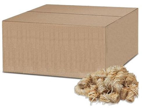 Eco Natural Wood Wool Firelighters - Box of 500 High Performance Odorless Natural Firelighters Approx 7kg Fire Lighters for Wood Burners, Pizza Oven, BBQ Kamado's, Open Fire and more