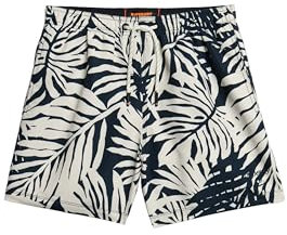 Superdry Herren 15 Badeshorts aus recyceltem Material mit Print Einfarbiger Palmen Print M