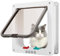 KRYMSON 1 puerta para mascotas, puerta simple para perros y gatos, dirección de interruptor controlable, adecuada para paneles de puerta interior, ventanas y paredes (blanco)