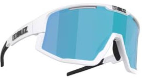 Bliz Fusion Small Matt White/Brown w Blue Multi