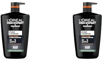 L'Oréal Men Expert Pure Carbon Shower Gel Large XXL 1L (Pack of 2)