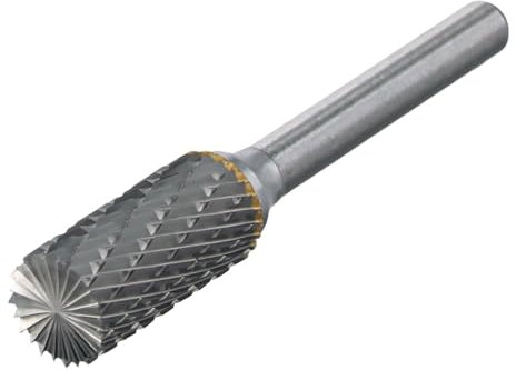 Fresa de metal duro, brocas de metal duro con vástago de 1/4 pulgadas, lima giratoria de doble corte, punta de fresado de 12 mm de diámetro, corte cilíndrico, terraja para trabajar metal acero, pulido