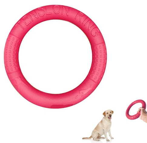QEEROYO Anello per Morso, Giochi Galleggianti e Interattivi per Cani, Frisbee e Dischi Volanti, Allenamento con Anello Interattivo