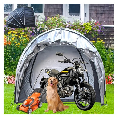 Fahrradzelt Hängen 2 in 1 Fahradabdeckungen Für Aussen mit 210D Oxford-Gewebe PU4000 Wasserdicht Motorradgarage Winterfest Fahrrad Garagenzelt,Black