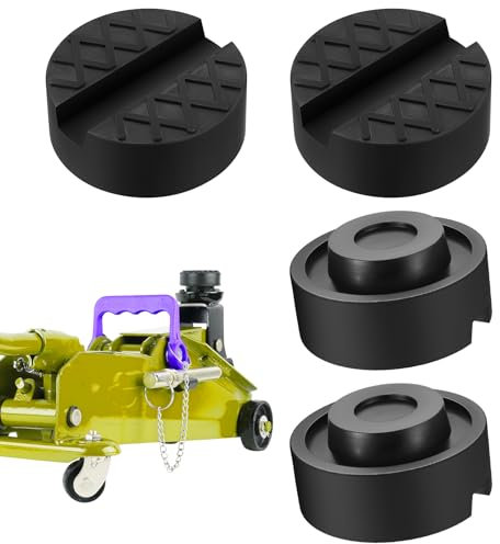 Juego de 4 Almohadillas de Goma para Gato Hidráulico 65mm, Adaptadores Universales para Coches, SUV y Camiones, Accesorios para Elevadores y Soportes