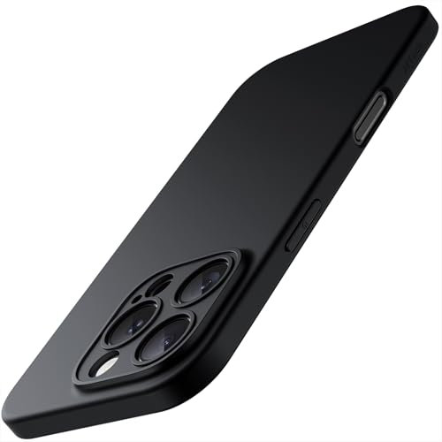 JETech Slim Case for iPhone 16 Pro Max 6.9-Inch with Camera Lens Full Protection, Ultra-Thin Lightweight Matte Finish Minimalist Protective Phone Cover (Black Titanium)