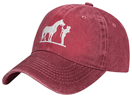 Atmungsaktiv Sommermütze Cowgirl-Pferde Basecap Sonnenschutz Schirmmütze Für Running Erwachsenen Sport