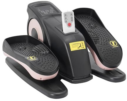 Mini Ellipsentrainer für Zuhause, Elektrischer Fußtritt-Übungsgeräte 5 Gänge Einstellbarer Geschwindigkeits mit Fernbedienung & Display, Tragbare Beintrainer für Senioren, Erwachsene