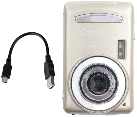 Mini Video Camera, 5MP 720P HD Camcorder with 16X Zoom and 2.4in LCD | FHD 1080p Recording, Built-in Fill Light for Night, Compact for Outdoor Travel, Supports 32GB SD Card