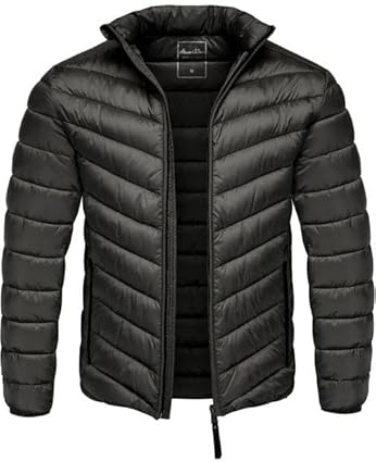 Amaci&Sons Herren gefütterte Steppjacke Outdoor Basic Übergangsjacke 9118