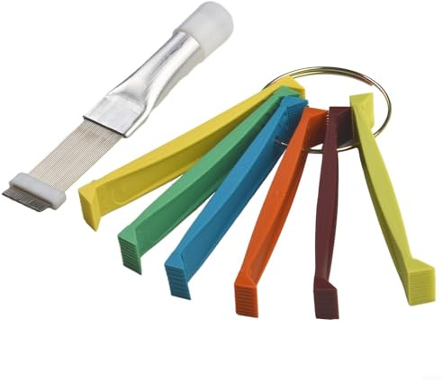 Fin Comb Tool Set, FCR6 Air Conditioner Straightener Evaporator Condenser Coil Cleaner Brush Radiator HVAC Maintenance Repair Kit