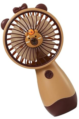 Tragbarer Ventilator, Windmaschine im Taschenformat, kompaktes Kühlgerät, Tier-Design, wiederaufladbarer Akku für Sommerurlaub, Camping, Badeveranstaltungen