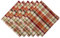 DII Servietten-Set, Baumwolle, kariert, maschinenwaschbar, 50 x 50 cm, Kürbis-Gewürze, 6 Stück