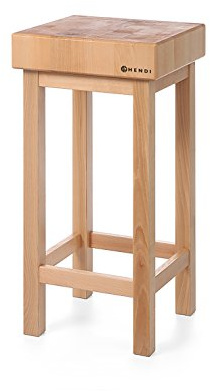 HENDI 505694 Hackblock aus Holz mit Untergestell