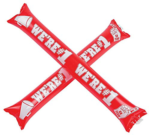 Fun Express We are Number One Boom Sticks, Red, 24 Pieces