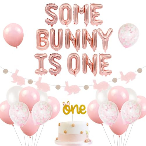 Bunny 1st Birthday Party Dekorationen liefert einige Bunny ist ein Ballons Bunny Folienballons Girlande für Osterhasen Birthday Party Supplies