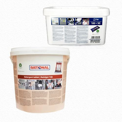 RATIONAL 100 Stück REINIGER TABS + 150 Stück CARE-TABS f. SelfCookingCenter SCC (56.00.210&56.00.562)