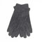 EEM Damen Lederhandschuhe, weiches Neuseeland Lammfell, kuscheliges Fell, handgenäht, graublau S